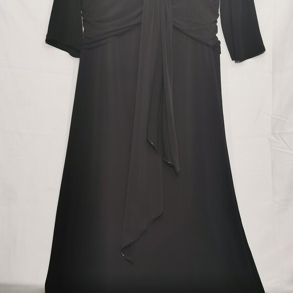 Black Deep V Neck Dress Size XL NWOT #112 - Picture 4 of 11